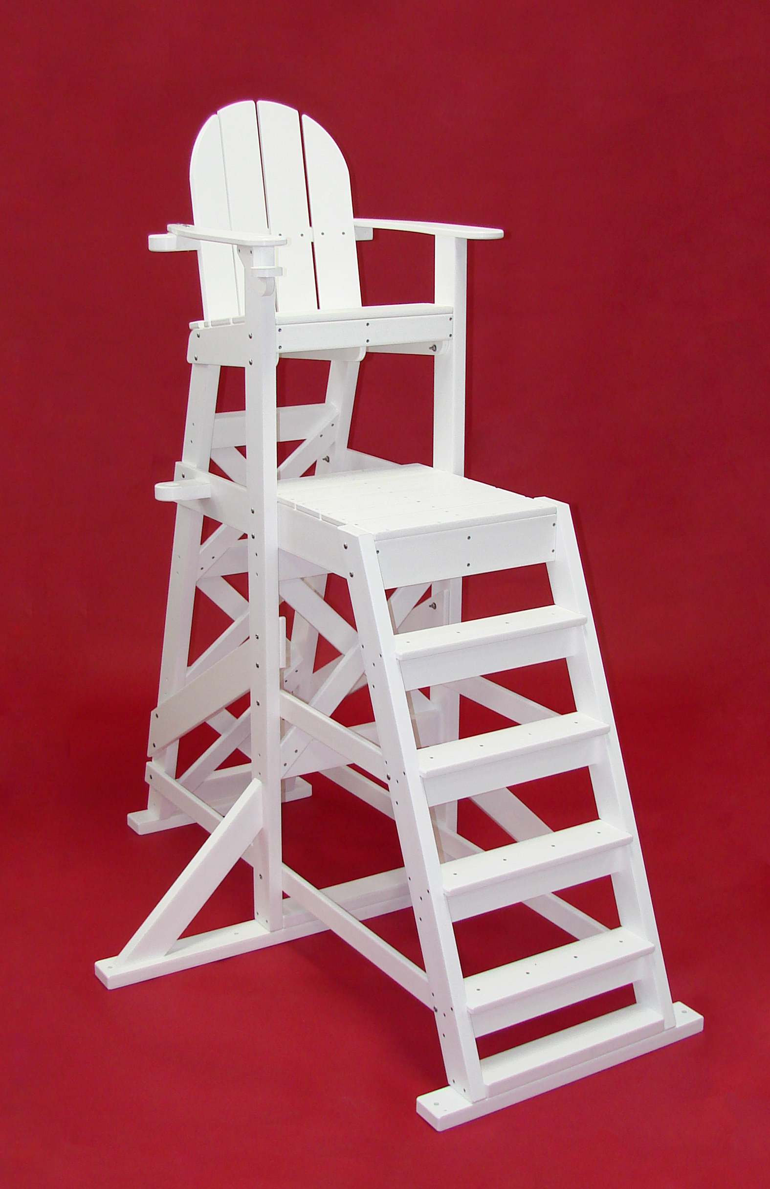 American Made Tailwind Recycled Plastic Pool Lifeguard Chair| TLG 535 White | Furniture Made in the USA